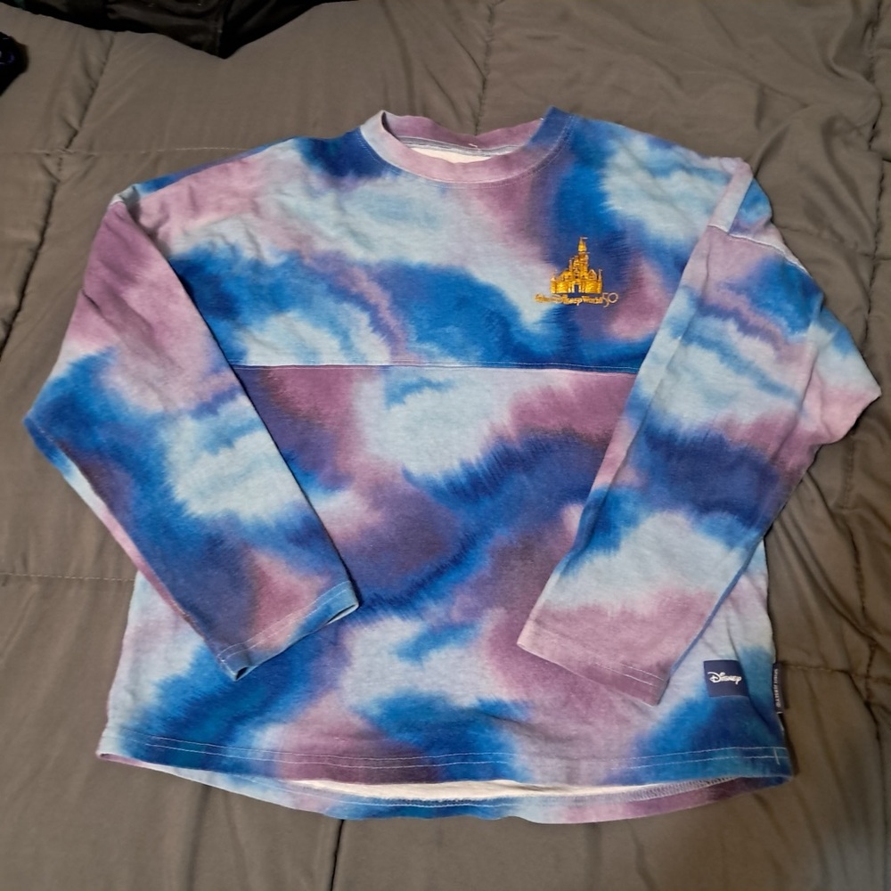 Disney Long Sleeve Tie-Dye Shirt - Blue, Purple, Yellow